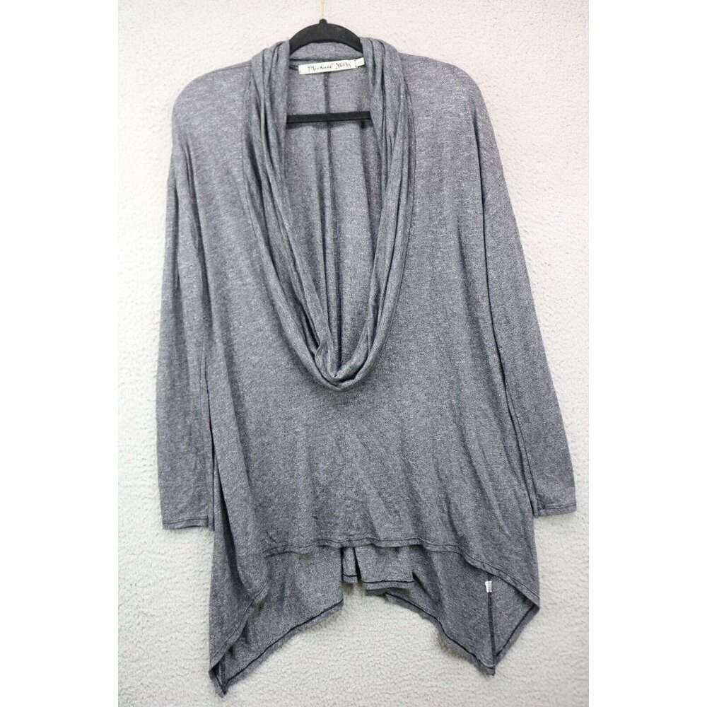 Michael Stars Long Sleeve Deep Cowl Neck Pullover-Size One Size